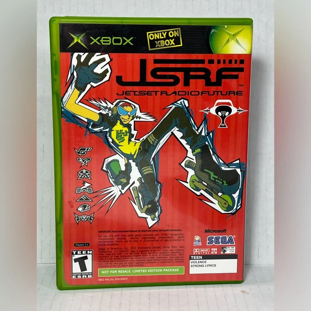JSRF Jet Set Radio Future & Sega GT 2002 Microsoft Xbox Complete CIB Manuals